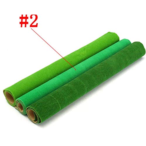 TuToy 50X50Cm Césped Artificial Mat Green Dollhouse Railway Train Diseño Alfombra Moss - #2