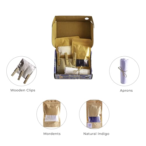 Indigo Tie Dye Kit | Fabric Dye | Natural Clothes Dye | No Toxins Dye for Clothes | Shibori Dye Kit | Adult DIY Creative Art and Craft Kit