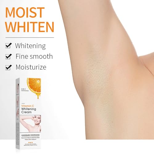 Skin Whitening Cream for Body,Lightening Cream for Intimate Areas and Bleaching,Vitamin C Dark Spot Remover Corrector for Neck,Armpit,Underarm,Elbow,Inner Thigh and Knees,Bikini,1.76oz