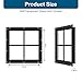 Black Shed Transom Windows 12''x12'' Flush Mount Tempered Glass Fixed Windows, Small House Windows for Chicken Coop, Playhouse, Garage, Barn, Outdoor Building Replacement Windows-2 Pack