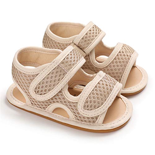 Meckior Infant Baby Boys Girls Adjustable Strap Sandals Breathable Mesh Summer Shoes Non-Slip Soft Rubber Sole First Walker Newborn Outdoor Beach Slippers