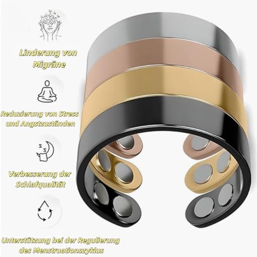 Neovolta VitalRing –Der Magnetfeldtherapie-Ring zur Unterstützung bei Ängsten & für verbesserte Schlafqualität.Ideal als unsichtbarer Alltagsbegleiter im Beruf,auf Reisen oder in stressigen – Bild 3