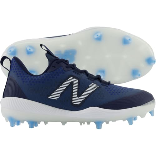 New Balance Men's FuelCell COMP V3 Baseball Shoe, Team Navy/White, 12 M