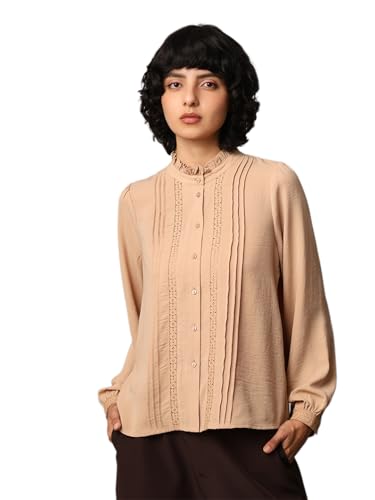 Image of ONLY Women's Polyester Solid Regular Fit T-Shirt
