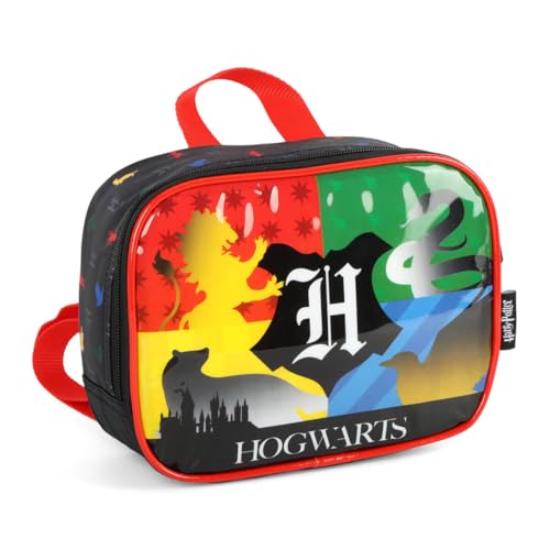 Mochila Infantil Rodinha Harry Potter Com Lancheira E Estojo Vermelho