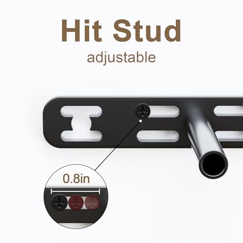 2pcs Floating Shelf Bracket Heavy Duty,Decorative Floating Shelf Hardware Hidden Black Metal Fireplace Mantel Brackets Without Jig (18\"X6\"X1.0\" Without Tools)