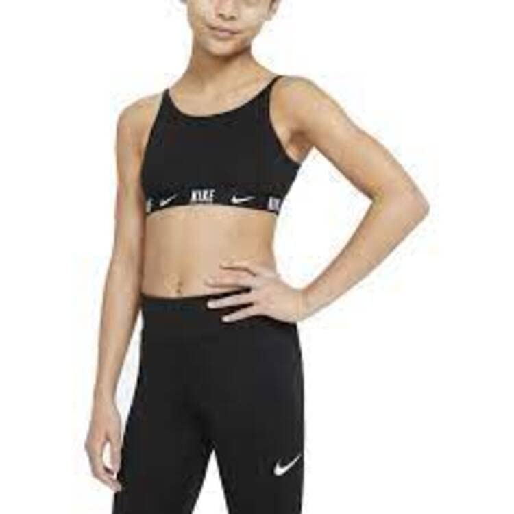Nike Girl's Trophy Bra (Little Kids/Big Kids) Black/White XS (6X Little Kid)3