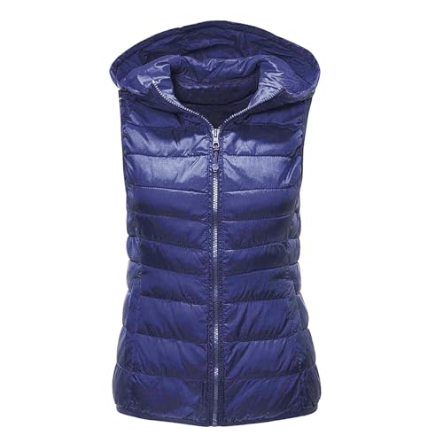 Chaqueta suelta sin mangas y capucha para paseos urbanos casuales