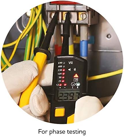 Martindale VT28 Two Pole Voltage and Continuity Tester with LCD Display, Yellow