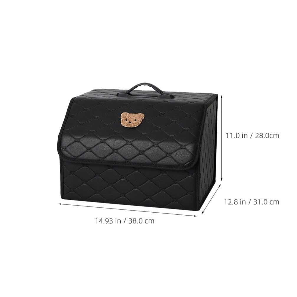 Gatuida Caja Organizadora para Maletero de Coche Oso, Plegable, Piel