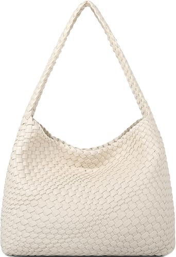 Image of Queenoris Fashion Hobo Bags for Women Top-handle Shoulder Bag Vegan Leather Purses Soft Summer Tote Bag | WOVEN
