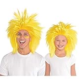 Amscan Crazy Party Wig Costume, Yellow