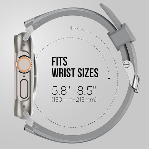 Bracelet iWatch Ultra en silicone durable compatible boîtier 49mm