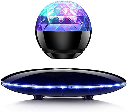 RUIXINDA Magnetic Levitating Bluetooth Speaker, Floating Speaker with Night Light Projector, Colorful Led Flashing Show for Home Birthday Party, Cool Tech Gadgets Birthday