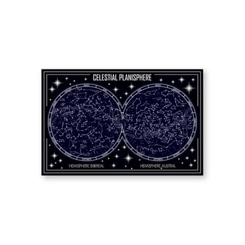Affiche en toile planisphère céleste 30x42 cm poster constellation géométrique salon