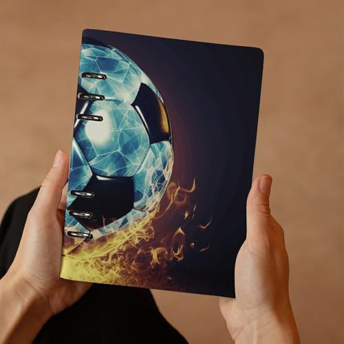 Cuaderno A5 de fútbol recargable para evitar hojas rotas con su diseño plano 7