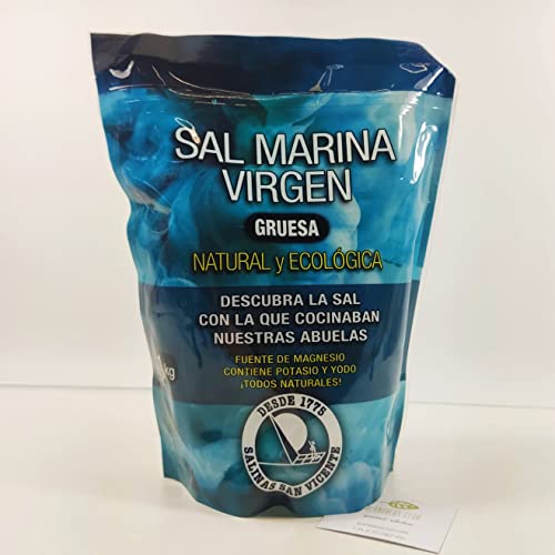 Sal Gruesa Virgen natural Salina de San Vicente ecológica. 1kg