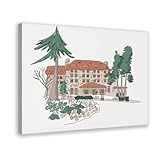 Omni Grove Park Inn Asheville - Lienzo decorativo para dormitorio, oficina, habitación, regalo, 30 x 45 cm