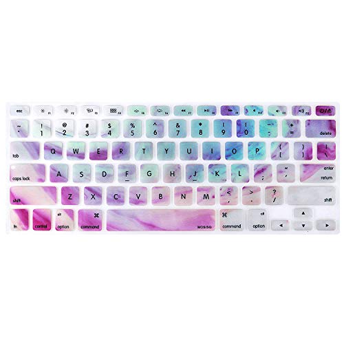 MOSISO Pattern Keyboard Cover Compatible with MacBook Pro 13/15 inch(with/Without Retina Display,2015 or Older Version),Older MacBook Air 13 inch (A1466/A1369,Release 2010-2017), Rainbow Gradient