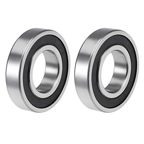 sourcing map 6208-2RS Deep Groove Ball Bearings Z2 40mm X 80mm X 18mm Double Shielded Carbon Steel 2pcs