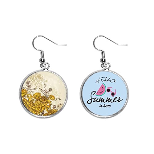 Pendientes de sandia amarillos ideales para lucir en la playa y terrazas de verano