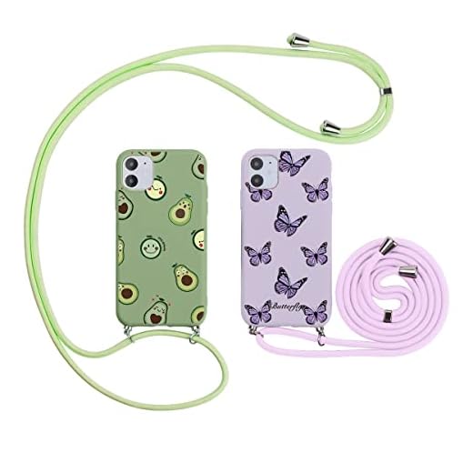ZhuoFan för Huawei nova 8i (4G) fodral, 2-pack [justerbar snodd] silikon snygg reprem skal TPU stötsäker stötfångare telefonfodral snodd för Huawei nova 8i (4G) 6,7-tums-06