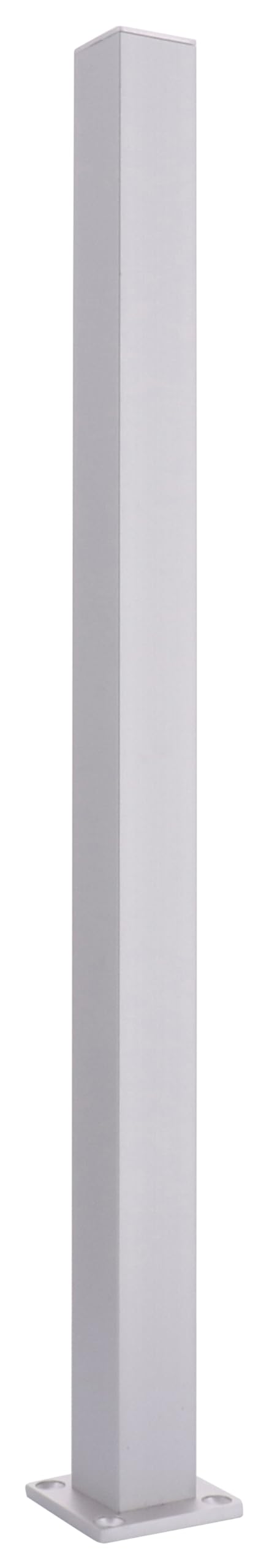 Cloison centrale 18" post aluminium satin anodisé pour profilé verre