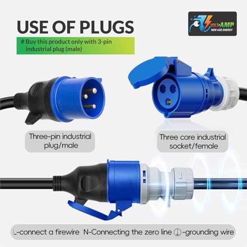 Image of HyperCharge Portable EV Charger 7.2kW for Cars, 5m Cable, Large LCD, Adjustable Current, 32A 1-Phase, IP66 Waterproof, with Socket Box, MCB & Jumper