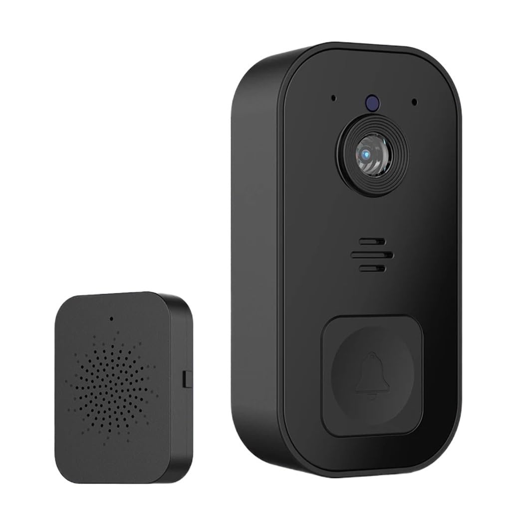 Mobygkfy Argento Camera Outdoor Doorbell Waterproof Smart Set Night Vision Voice Intercom Security