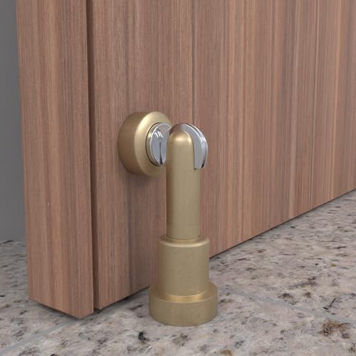 Image of Boniry Premium Magnetic Door Stopper | Durable, Stylish & Rustproof | Protects Doors | Strong Hold, Easy Installation, Perfect for Home & Office Use (1, Brass)