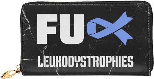 Fuck Leukodystrophies Awareness Wallet Card Bag