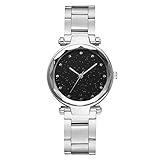 2 PCS Stern Stahlband Alloy Quartz Trend Watch (Schwarz)