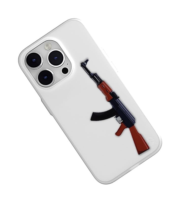 AK-47 Machine Gun Sticker | Glossy Mobile Phone Sticker | Made by Rubber | Scratch Resistant | Impact Resistant | for Mobile, Laptop, Bike, Bottle, Car etc.