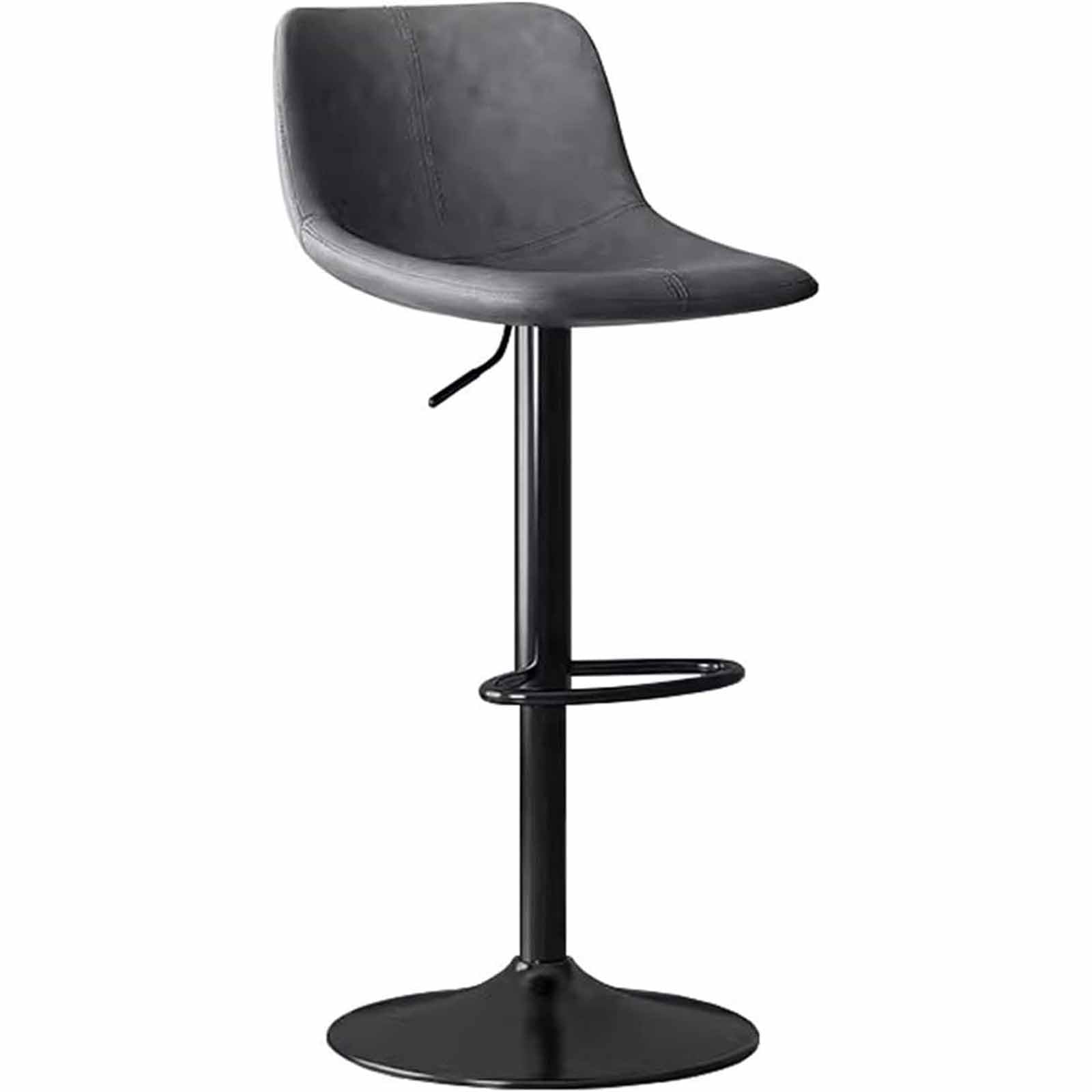 Chaise de bar pivotante Leomix en cuir réglable pour îlot de cuisine