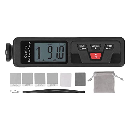 Mavaol Digital Coating Thickness Gauge, Micron Level Accuracy, Magnetic and Non Magnetic Substrate Compatibility, Portable Tester for Automotive, Steel, and Aerospace