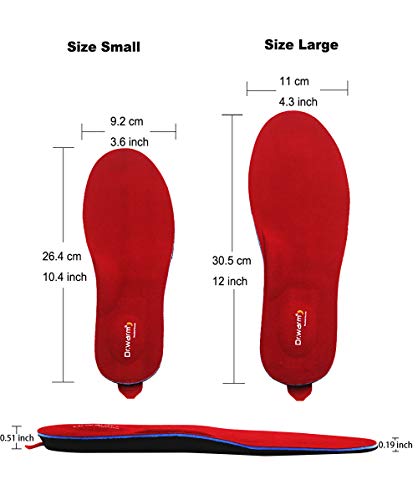 Dr.Warm Rechargeable Heated Insole with Remote Control Switch Wireless Foot Warmer for Hunting Fishing Hiking Camping Unisex [M] - Thumbnail 3