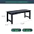 Sunnibety Weatherproof HIPS Outdoor Bench, 2-Person Patio Dining Bench, All-Weather Poly Lumber Garden Bench, Never Rot or Fade, Park Bench with Wood Grains for Porch, Garden, Deck, Entryway, Black