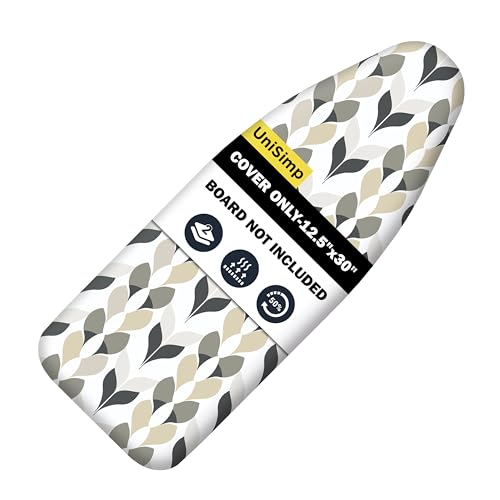 Image of Small Ironing Board Cover and Pad 12.5 inchx30 inch Small Iron Board Cover with Padding,Tabletop Mini Ironing Board Cover and Pad Small Size, Cotton Canvas, Heat Resistant, Drawstring Closure Foliage