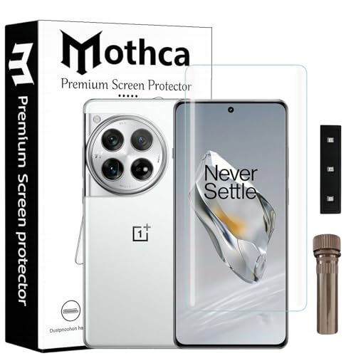 Image of Mothca Curved UV Tempered Glass Screen Protector for OnePlus 12 | HD Clear | Full Screen Coverage | Pack of 1