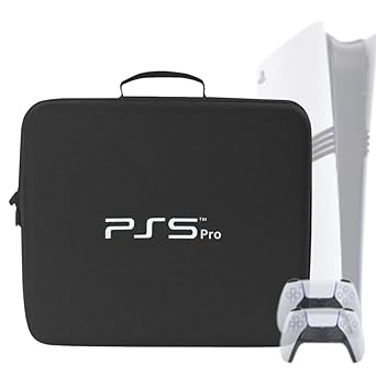 TMG® Case Compatible for PS5 Pro ,Console Carrying Protective Storage Bag Fits for PS5 Pro,Travel Bag, Hard Shell Case -Black