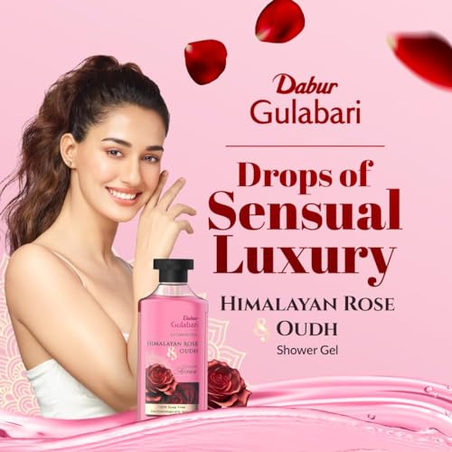 Image of Dabur Gulabari Heavenly Rose & Oudh Shower Gel, 250 ml with Gulabari Damask Rose & Jojoba Shower Gel, 250 ml (Pack of 2)
