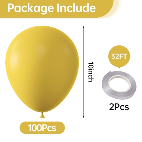 Image of 10 Inch Lemon Yellow Balloons, 100 Pcs Latex Helium Balloons for Kid's Birthday Party Baby Shower Wedding Graduation Graduation Party Decorations