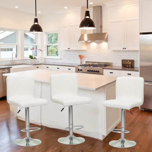 Image of Chair Covers Bar Stool Cover 4pc Bar Chair Cover Swivel Bar Stool Slipcover | Stretch Counter Height Bar Stool Cover High Back Chair Cover Counter Stool Bar Chair Covers for Kitchen Pub Dining Room,39