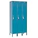 Global Industrial Single Tier Locker, 12x12x72, 3 Door, Ready to Assemble, Blue