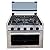 RecPro RV Stove | 21" x 17" Cooktop | 17" Tall Gas Range | 3 Burner | 1.8 Cu. Ft | 7100 BTU | Black or Silver Finish | Optional Vented Range Hood (Stainless, With Range Hood)