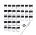 ELFENSTALL- 50PCS Set 1ML 1/4 Dram Mini Clear Glass Essential Oils Sample Bottles with Black Caps for Essential Oils,Chemistry Lab Chemicals,Colognes & Perfumes. Plastic droppers as Gift