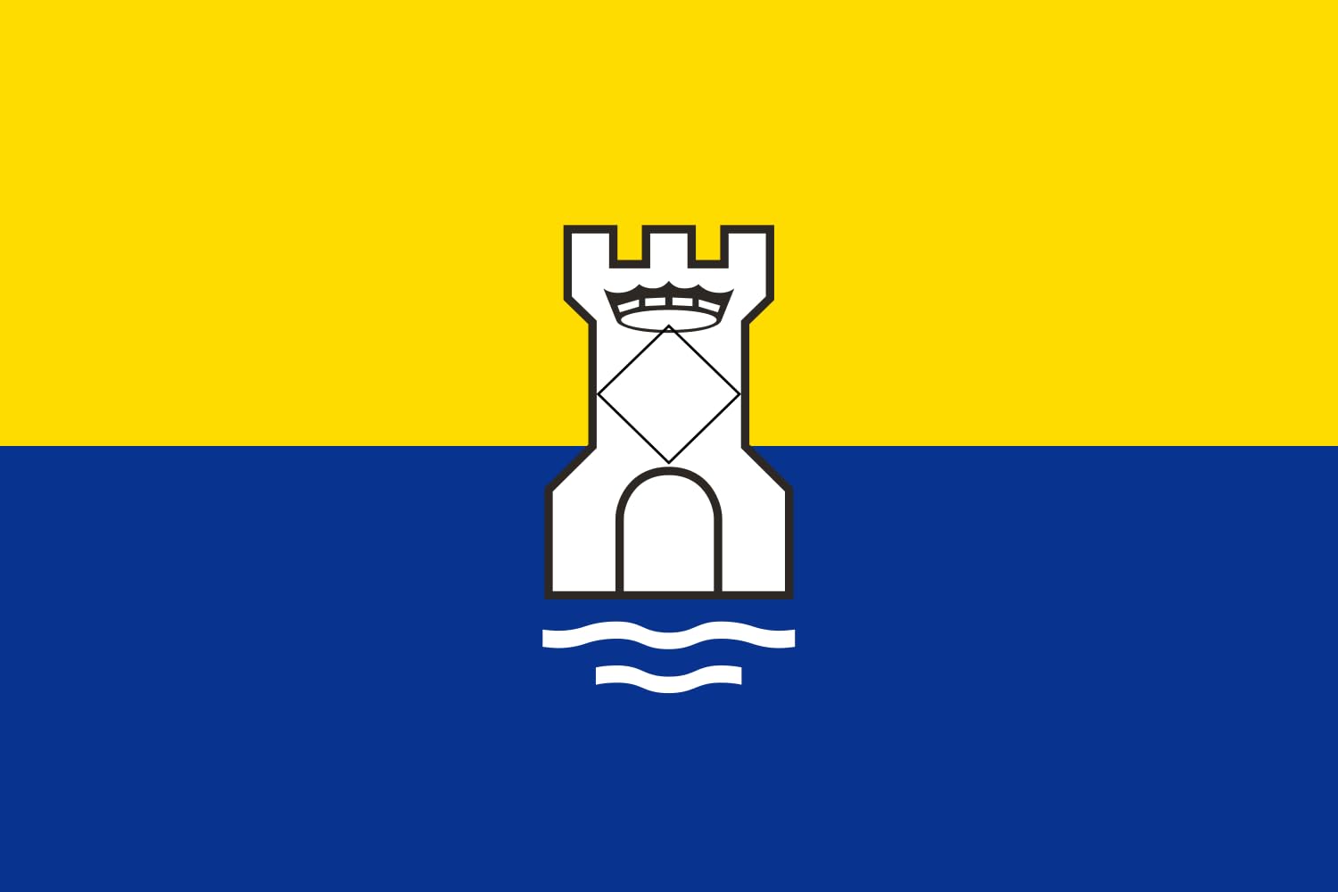 Drapeau Castelldefels 1.35m² pour pavoiser votre extérieur avec élégance