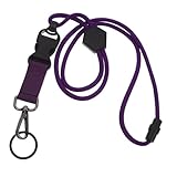 [OSALADI] クイックリリース機能付きネックストラップ 脱着可能バックルと属オーバルクリンチでバッジ キー ドライブ スマホ対応 紫色 使いやすさと耐久性を兼ね備 長持ち設計
