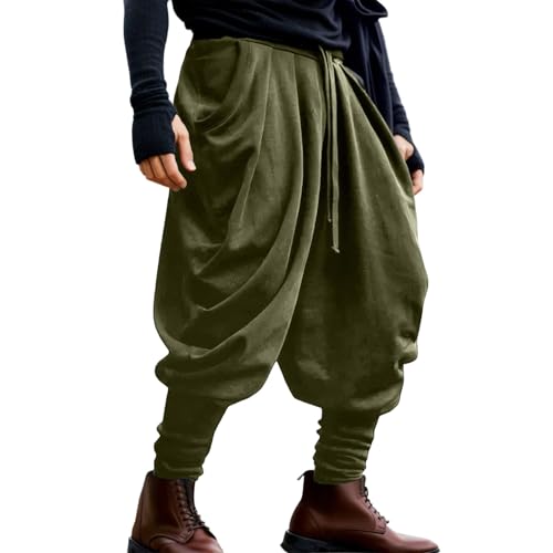 Pantalon sarouel homme en coton léger et ample pour le sport