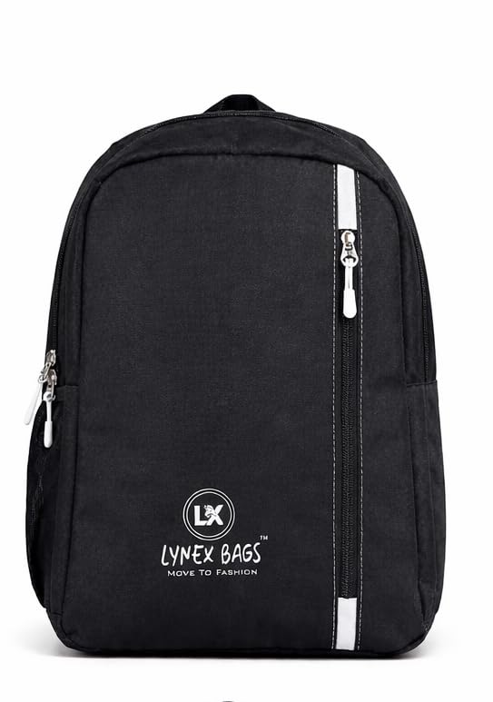 Casual Backpack, Black, Water Resistant, Laptop Compartment for 15.6 Inch, Spacious, Lightweight, for College, Office & Travel-image-15
